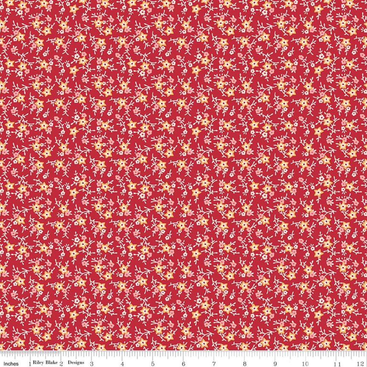 Fabric Riley Blake July Berry Americana by the Quarter Yard C16094-BERRY